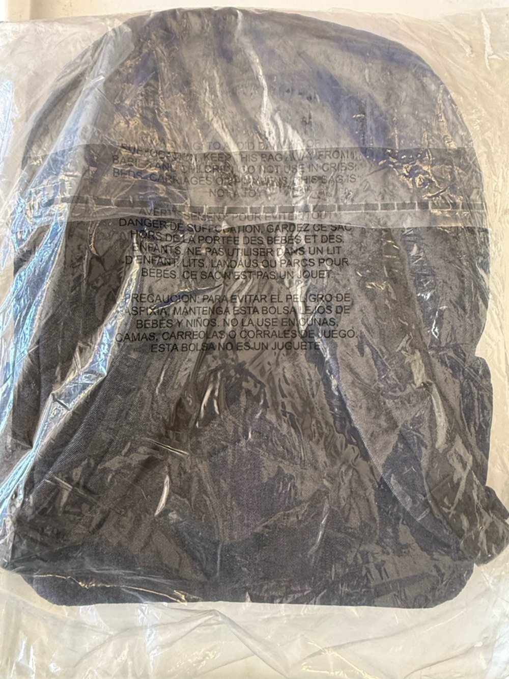 Vera Bradley Denim Navy Backpack NWT Sealed New Quilted Travel School Bag - Picture 6 of 7